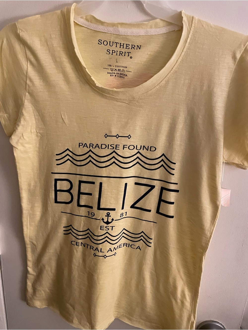 Belize Graphic Tee - Light Yellow
